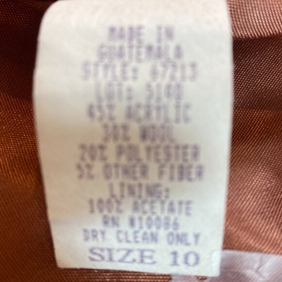 Vintage 80s Cross Country Fashions Wool Houndstooth Blazer Sz 10 #180J - Picture 6 of 6